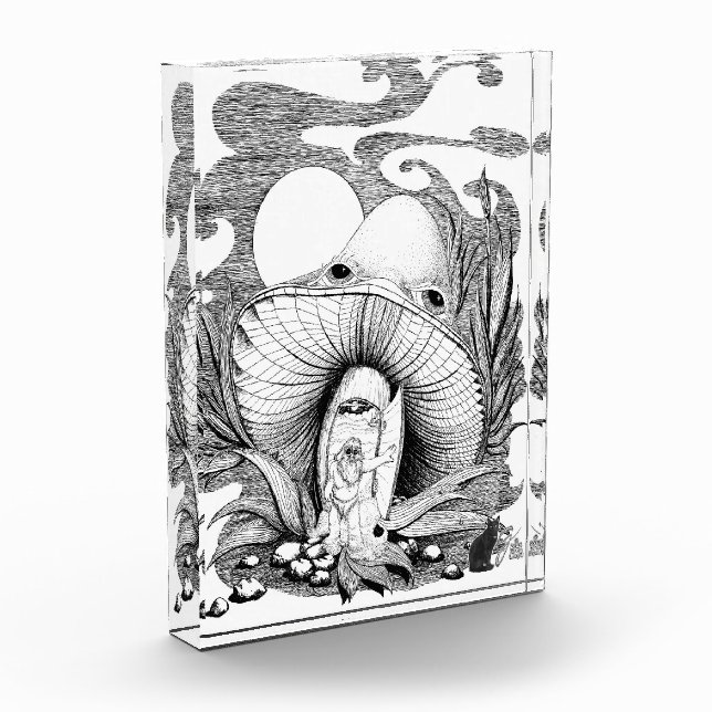 Shaman Line Illustration Acrylic Block (Left)