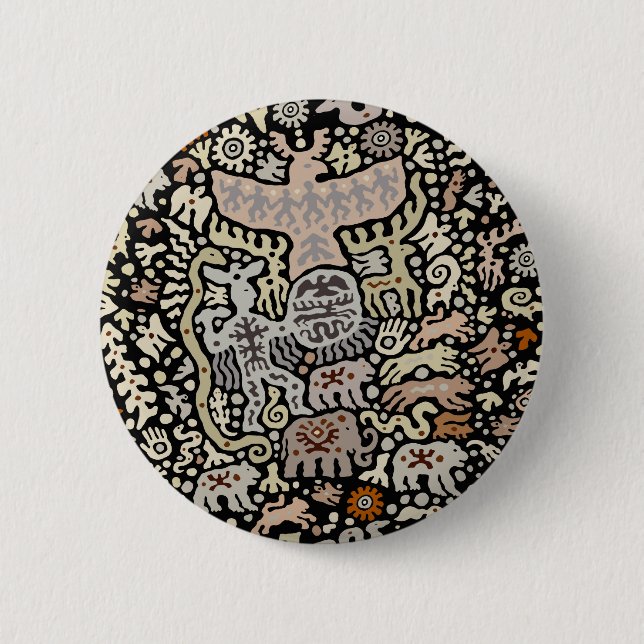 Shaman Peyote Ritual 6 Cm Round Badge (Front)