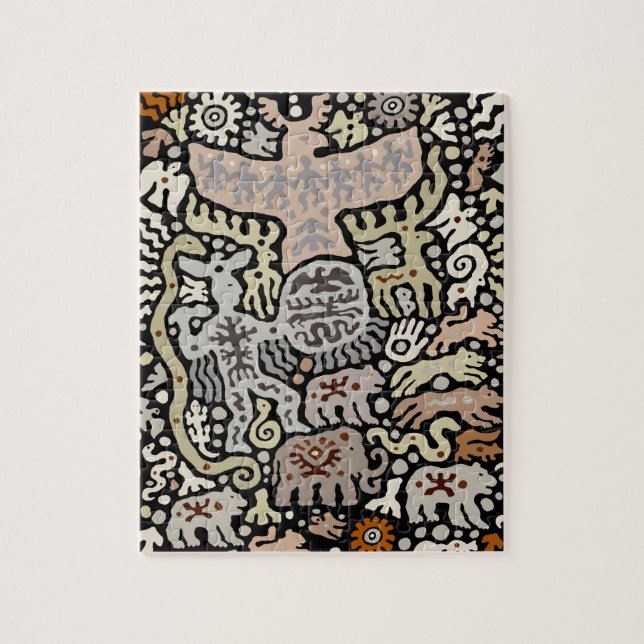 Shaman Peyote Ritual Jigsaw Puzzle (Vertical)