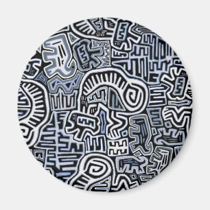Shaman Peyote Ritual Mola Magnet