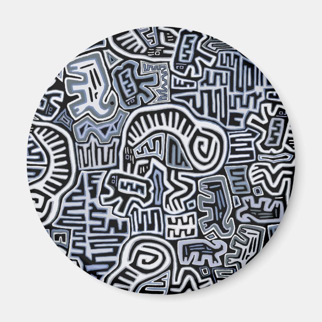 Shaman Peyote Ritual Mola Magnet (Front)