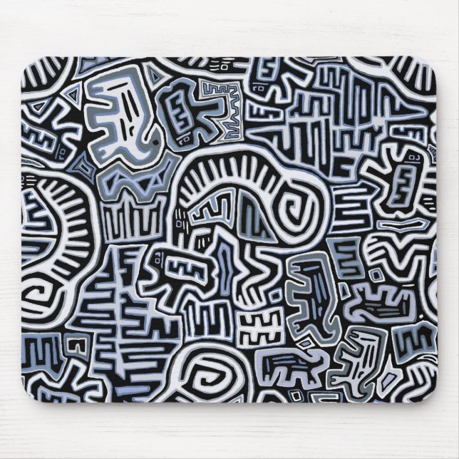 Shaman Peyote Ritual Mola Mouse Pad (Front)