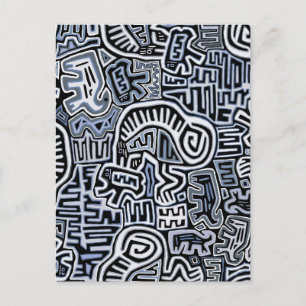 Shaman Peyote Ritual Mola Postcard