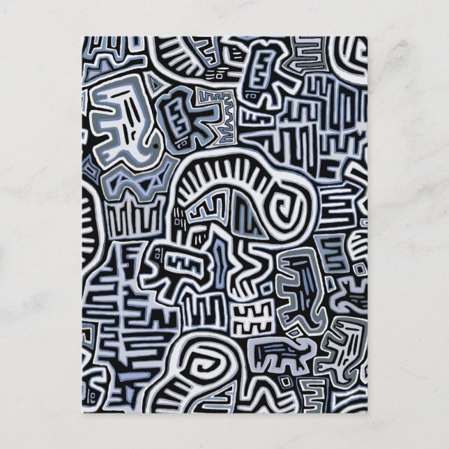 Shaman Peyote Ritual Mola Postcard (Front)