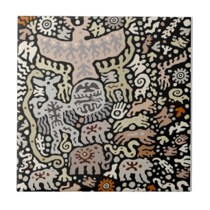 Shaman Peyote Ritual Tile