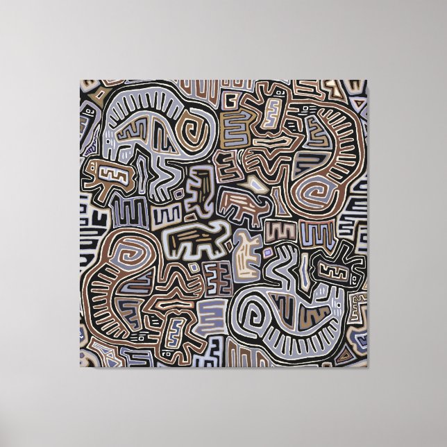 Shaman Peyote Serpent Ritual Spirits Canvas Print (Front)