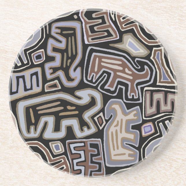 Shaman Peyote Serpent Ritual Spirits Coaster (Front)