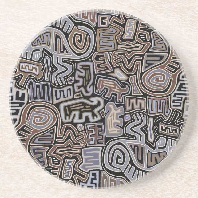 Shaman Peyote Serpent Ritual Spirits Coaster (Front)