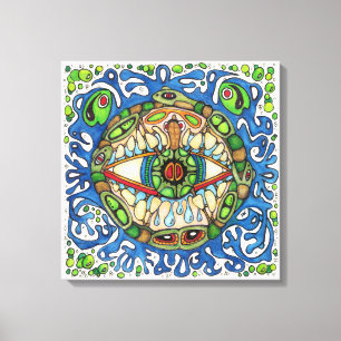 Shaman Spirit: Blue Frog-Eye Shaman Medicine Canvas Print