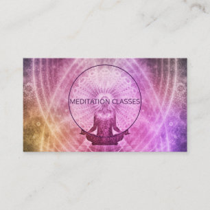 Shaman Surrounded By Light Meditation And Yoga Business Card