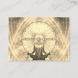 Shaman Surrounded By Light Meditation And Yoga Business Card