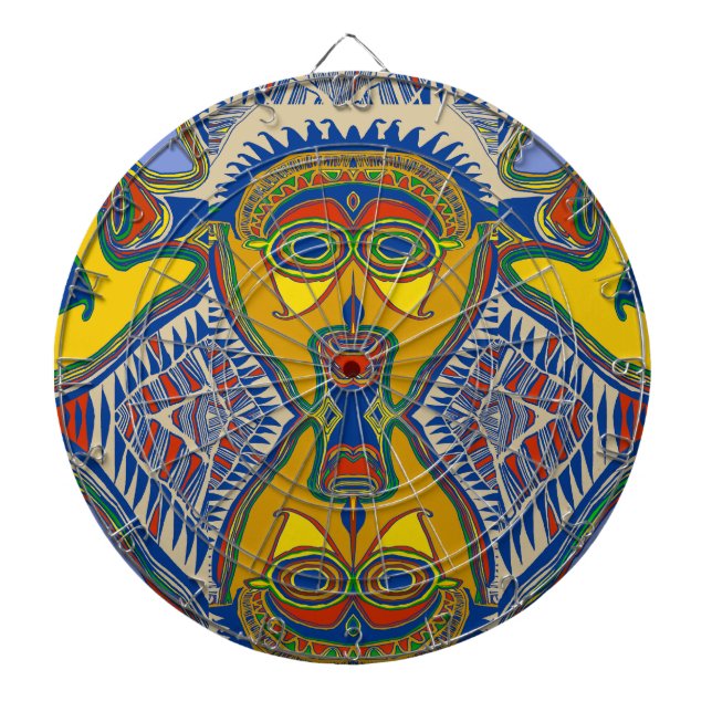 Shaman Tribal Mask Dartboard (Front)