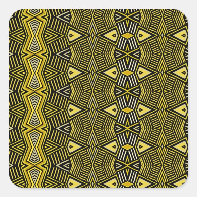 Shaman Tribal Shield Square Sticker (Front)