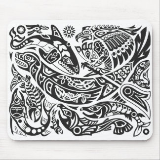 Shaman, Whale & Thunderbird Haida art Mouse Pad