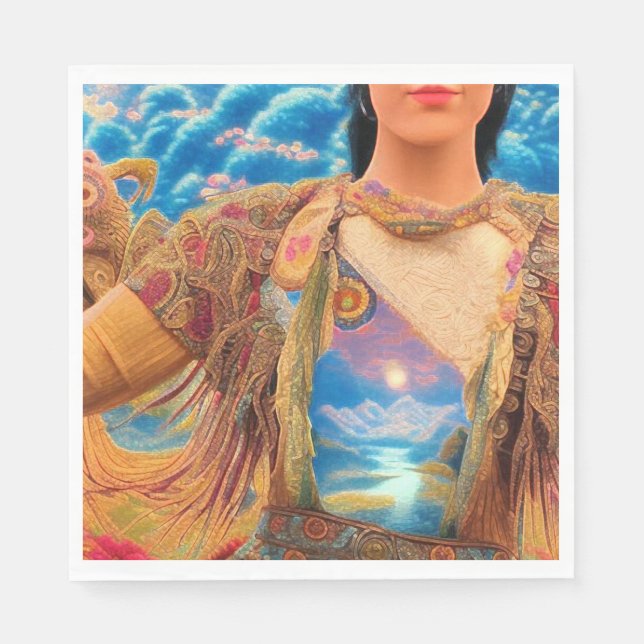 Shaman Woman  Napkin (Front)