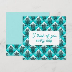 Shamanic Sea TURTLE - Pattern 1 Card
