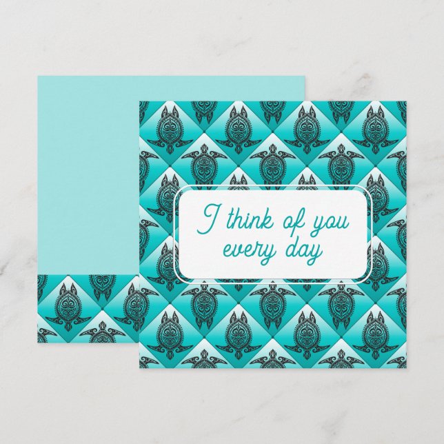 Shamanic Sea TURTLE - Pattern 1 Card (Front/Back)