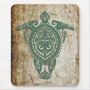 Shamanic Sea Turtle Symbol + your ideas Mouse Pad