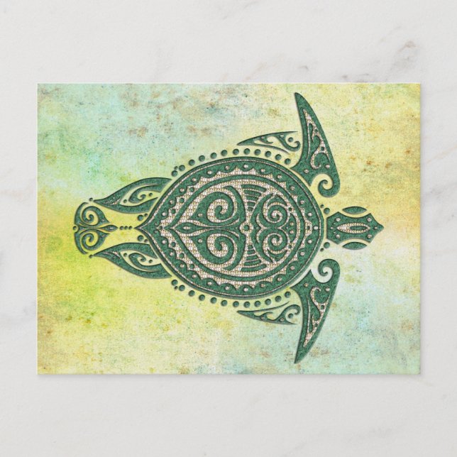 Shamanic Sea Turtle Symbol + your ideas Postcard (Front)