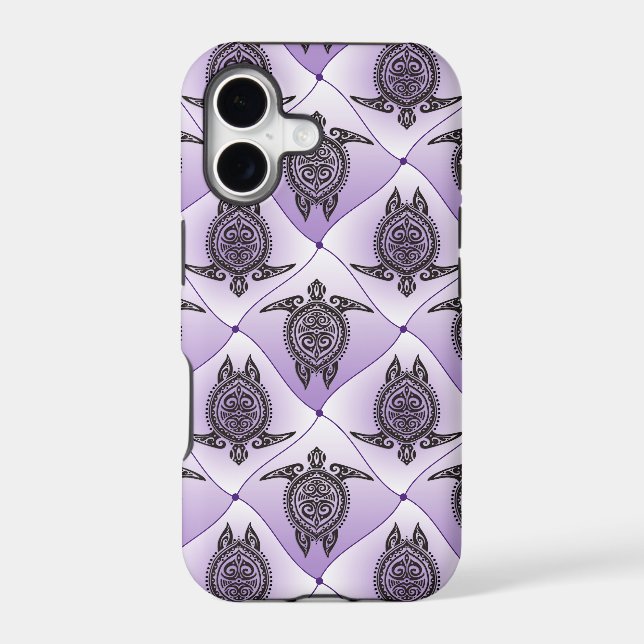 Shamanic Sea Turtles Pattern - violet (Back)