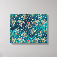 Shamanic Sea Turtles Pattern + your backgr. image