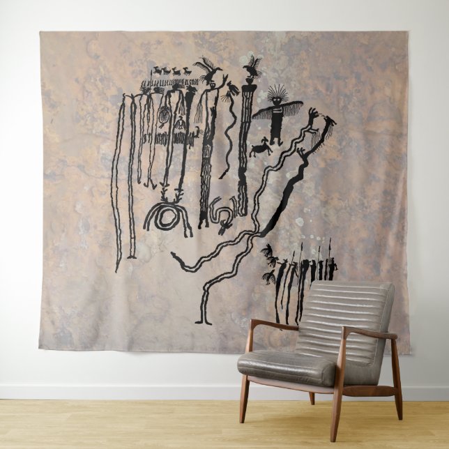 Shamans and Spirits - Buckhorn Wash Utah Tapestry (In Situ (Horizontal))