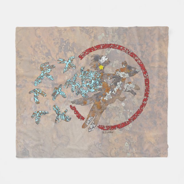 Shamans Quest Fleece Blanket (Front (Horizontal))