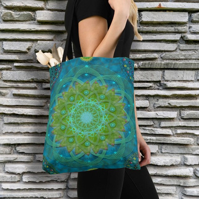 Shambala Tantric Nymphaea mandala art Tote Bag (Creator Uploaded)