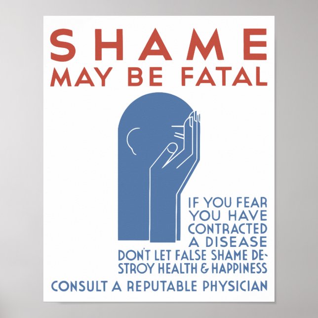 Shame May Be Fatal -- WPA Poster (Front)