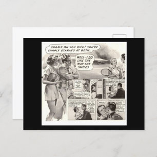 Shame On You Dick! Retro Ad Postcard