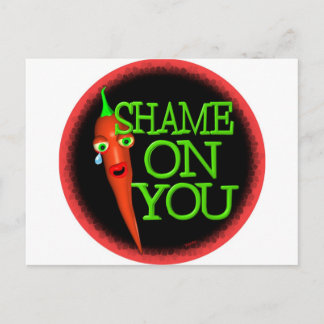 Shame on you Pepper Spray Postcard