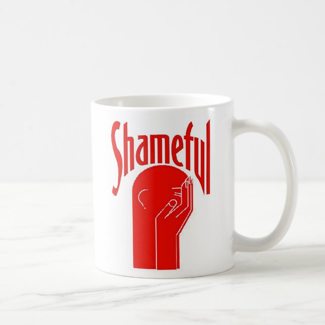 Shameful Large Graphic Shirt Coffee Mug (Right)