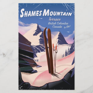 Shames Mountain Terrace British Columbia Ski Stationery