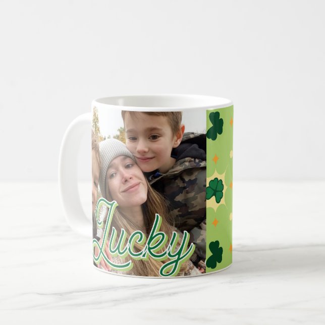 Shamrock 3/17 St Patricks Day Coffee Mug (Front Left)