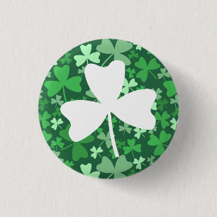 Shamrock 3 Cm Round Badge