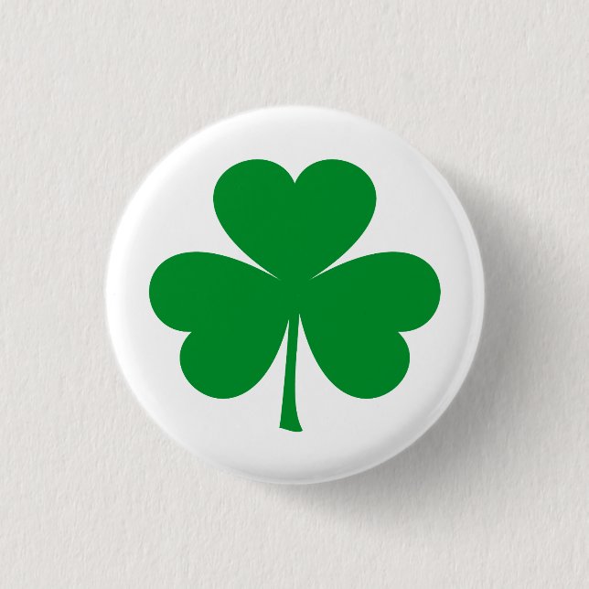 Shamrock 3 Cm Round Badge (Front)
