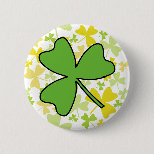 Shamrock 6 Cm Round Badge