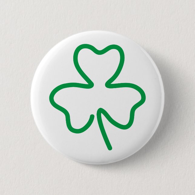 Shamrock 6 Cm Round Badge (Front)