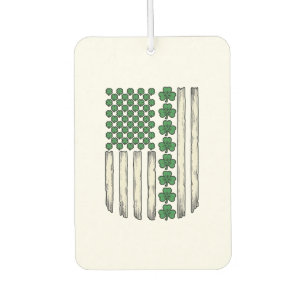 Shamrock American Flag Vintage Vector Design_1 Car Air Freshener
