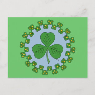 Shamrock and Knotwork Postcard