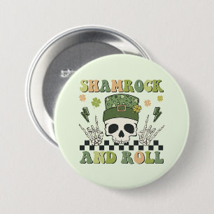 Shamrock and Roll 7.5 Cm Round Badge