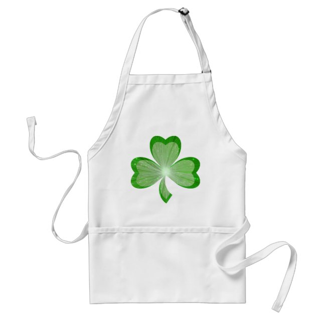 Shamrock apron white (Front)