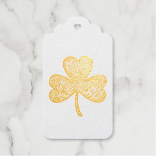 Shamrock Badge Holder Gift Tags