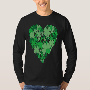 Shamrock Big Heart St Patrick's Day Cute Irish T-Shirt