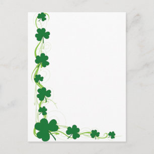 Shamrock Border Postcard