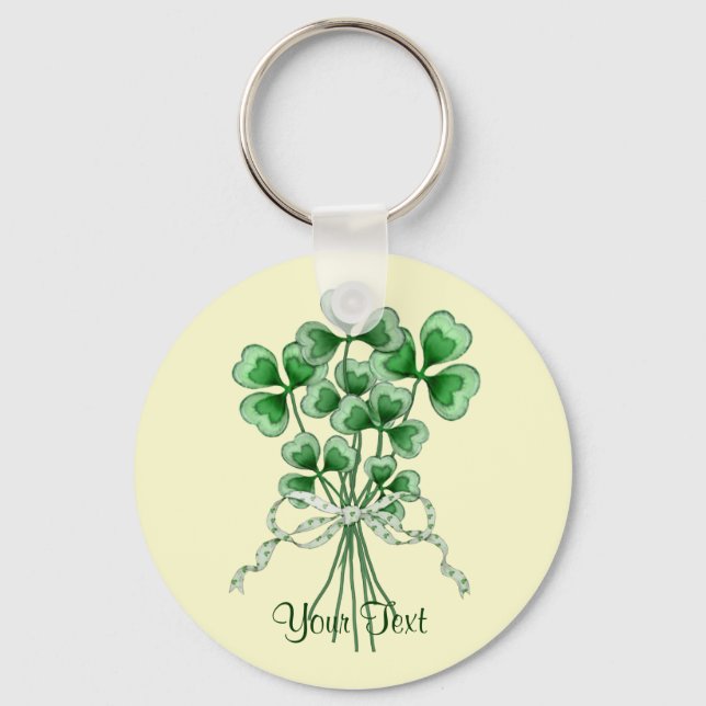 Shamrock Bouquet Key Ring (Front)
