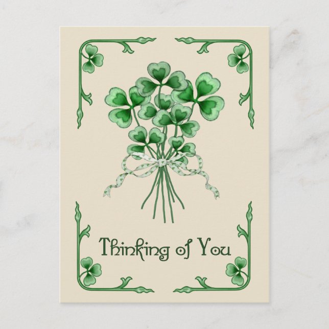 Shamrock Bouquet Postcard (Front)