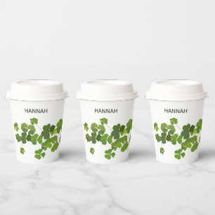 Shamrock bouquet, st patrick's day    paper cups