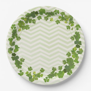 Shamrock bouquet, st patrick's day paper plate
