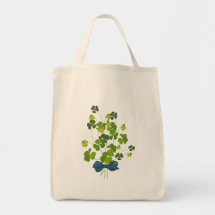 Shamrock bouquet, st patrick's day tote bag